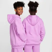 Nike Sportswear Club Fleece Big детские оверсайз Pullover Толстовка с капюшоном цвет фиолетовый