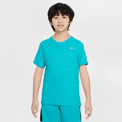 Nike Dri-FIT Miler Big детские (для мальчиков) тренировочные Top цвет зеленый