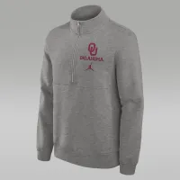 Nike Oklahoma Sooners Primetime Club чоловічі Jordan College 1/2-Zip Crew колір сірий