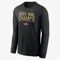 Ohio State Buckeyes 2025 College Football Playoff National Champions Locker Room мужские Nike College Long-Sleeve футболка цвет черный