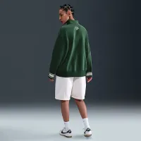 Nike Sportswear Phoenix Fleece женская оверсайз 1/4-Zip Long свитшот цвет зеленый