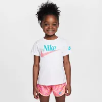 Nike Little дитячі Wildflower Futura футболка колір білий