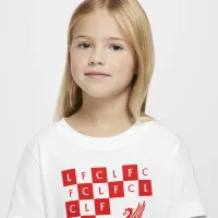 Liverpool FC Big дитячі Nike Soccer Checkeколір червоний футболка колір білий