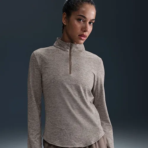Nike Swift жіноча Dri-FIT UV 1/4-Zip Running Top колір коричневий