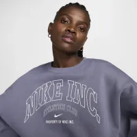 Nike Sportswear Phoenix Fleece женская Over-оверсайз Crew-Neck свитшот цвет серый