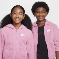 Nike Sportswear Club Fleece Big детские Full-Zip Winterized Толстовка с капюшоном Pink