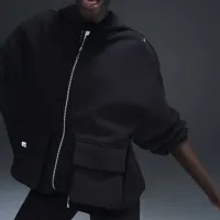 Nike Sportswear жіноча оверсайз Full-Zip French Terry Толстовка з капюшоном колір чорний