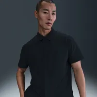 Nike 24.7 PerfectStretch мужские Dri-FIT Short-Sleeve Button-Down Top цвет черный