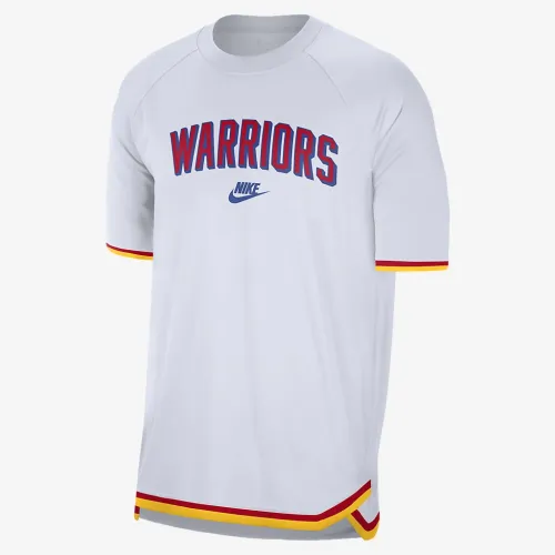 Golden State Warriors Hardwood Classics чоловічі Nike Dri-FIT NBA Short-Sleeve Pregame Top колір білий