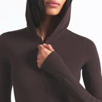 NikeSKIMS Weightless Layers женская Full-Zip Толстовка с капюшоном цвет коричневый