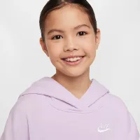 Nike Sportswear Club Fleece Big детские оверсайз Pullover Толстовка с капюшоном цвет фиолетовый