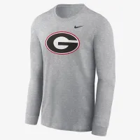 Georgia Bulldogs Primary Logo чоловічі Nike College Long-Sleeve футболка колір сірий