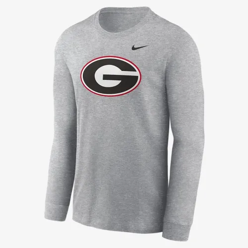Georgia Bulldogs Primary Logo чоловічі Nike College Long-Sleeve футболка колір сірий