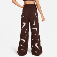 Nike Sportswear Phoenix Cozy Букле женская С высокой Талией Wide-Leg Knit Pants цвет коричневый