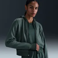 Nike Therma-FIT One женская Full-Zip Толстовка с капюшоном цвет зеленый