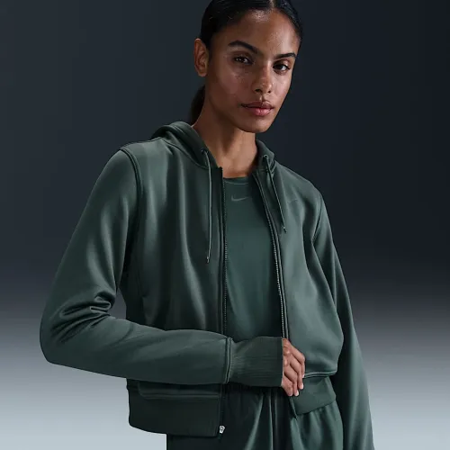 Nike Therma-FIT One женская Full-Zip Толстовка с капюшоном цвет зеленый