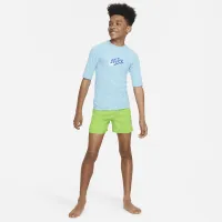 Nike Swim Scribble Big детские (для мальчиков) Short-Sleeve Hydroguard синий