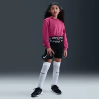 Nike Pro Fleece Big дитячі (Girls') Dri-FIT Full-Zip Толстовка з капюшоном колір фіолетовий