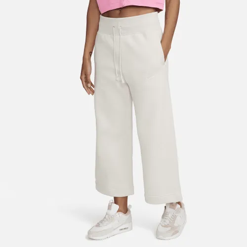 Nike Sportswear Phoenix Fleece женская С высокой Талией Cropped Sweatpants цвет коричневый