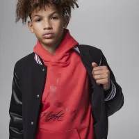 Nike Jordan MJ Baseline Pullover Толстовка с капюшоном Big Kids Толстовка с капюшоном Red