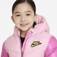 Nike Colorblock Chevron Puffer Куртка Little Kids Куртка Pink