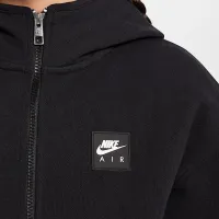 Nike Air Big детские Fleece Full-Zip Толстовка с капюшоном цвет черный