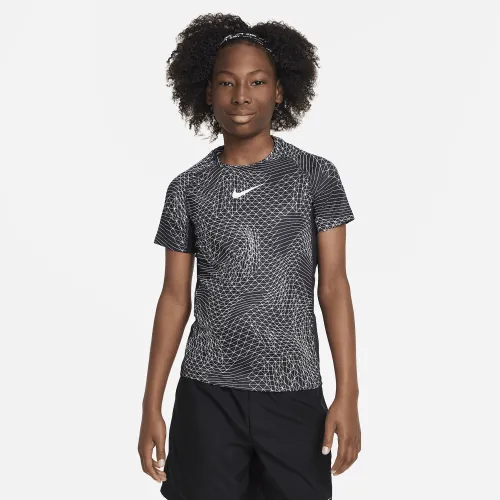 Nike Pro Dri-FIT Big дитячі (для хлопчиків) Short-Sleeve Top колір чорний