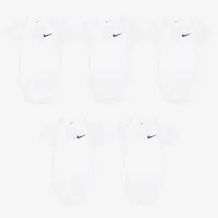 Nike Essentials Baby (0-9M) 5-Pack Bodysuit набор цвет белый