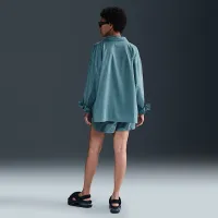 Nike Sportswear Chill Poplin жіноча Loose Long-Sleeve Button-Up Top блакитний