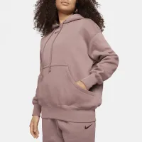 Nike Sportswear Phoenix Fleece жіноча оверсайз Pullover Толстовка з капюшоном колір фіолетовий