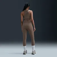 Nike Zenvy жіноча Gentle-Support З високою талією Full-Length лосіни колір коричневий