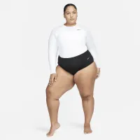 Nike Essential Dri-FIT жіноча Long-Sleeve Hydroguard Swim Top (великі розміри) колір білий