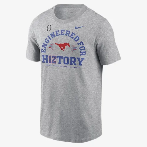 SMU Mustangs 2025 College Football Playoff Bound Engineeколір червоний For History чоловічі Nike College футболка колір сірий