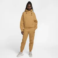 Nike Sportswear Tech Fleece женская оверсайз Толстовка с капюшоном цвет коричневый
