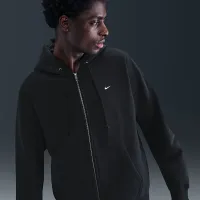 Nike Solo Swoosh мужские Full-Zip Fleece Толстовка с капюшоном цвет черный