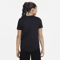 Nike Dri-FIT Big детские (Girls') тренировочные футболка цвет черный