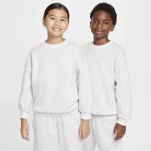 Nike Sportswear Club Fleece Big детские оверсайз свитшот цвет коричневый