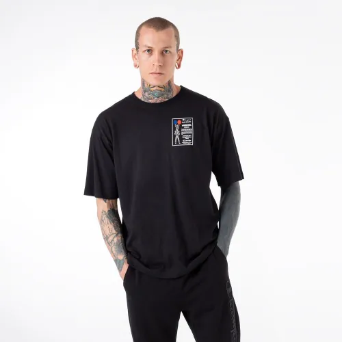 Футболка Champion T-shape Classic Print бавовняні218640-KK001 - Чорна