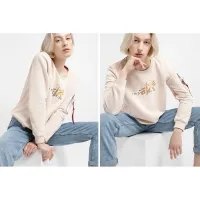Кофта/футболка Alpha Industries Gold Logo 106030578 - кремовая