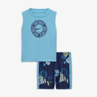 Nike Wild Air Muscle Tank and Shorts Set Baby 2-Piece Dri-FIT Set Blue