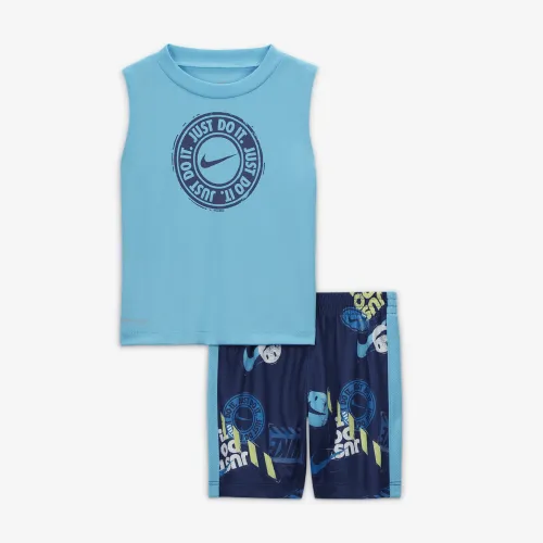 Nike Wild Air Muscle Tank and Shorts Set Baby 2-Piece Dri-FIT Set Blue