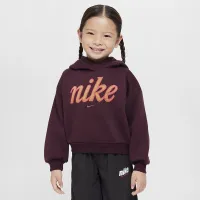 Nike Sportswear Club Little дитячі Fleece Boxy Graphic Pullover Толстовка з капюшоном колір червоний
