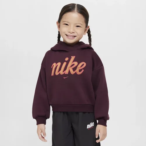 Nike Sportswear Club Little дитячі Fleece Boxy Graphic Pullover Толстовка з капюшоном колір червоний