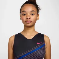 Nike Gymnastics Diagonal Stripe Printed Performance Leotard цвет фиолетовый