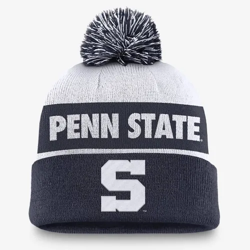 Penn State Nittany Lions Primetime Peak чоловічі Nike College Cuffed Pom Beanie блакитний