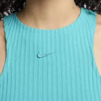 Nike Sportswear Chill Rib женская Slim Sleeveless Midi Костюм цвет зеленый
