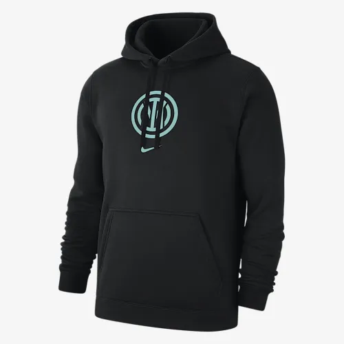 Inter Milan Club чоловічі Nike Soccer Fleece Pullover Толстовка з капюшоном колір чорний