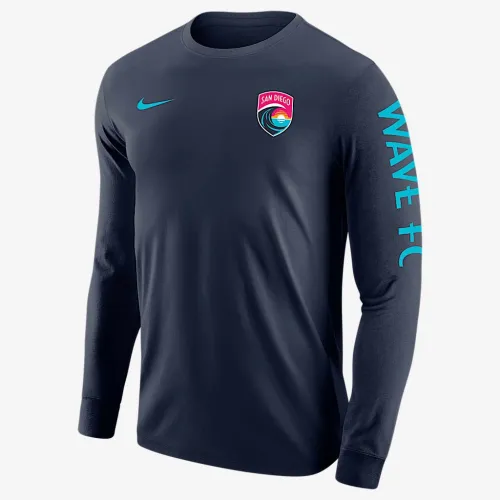 San Diego Wave мужские Nike Soccer Long-Sleeve футболка синий