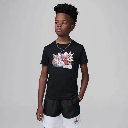 Nike Air Jordan Little детские Dunk Comics футболка цвет черный