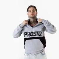 Кофта/футболка Prosto Klasyk Half Zip Wulk KL232MSWE3021 - Серая